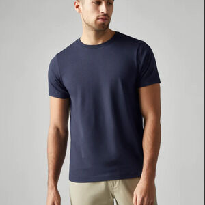 Rhone Size XL Dark Navy Blue Cotton Blend Crewneck Short Sleeve Element Tee